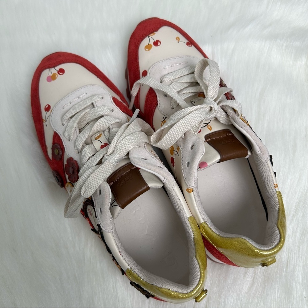 Coach Rare C125 Unicorn Cherry Embellished Sneakers - Picture 9 of 10
